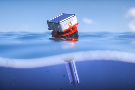 Entwickelt im Vodafone Innovation-Lab: Die smarte Boje 'IoT HydroSense' aus dem 3D-Drucker überwacht die Wasserqualität im Bodensee.